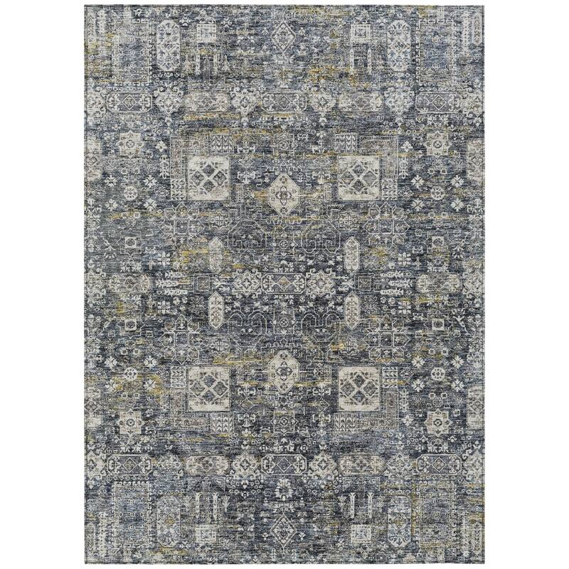 HomeRoots Oriental Transitional Rectangle Outdoor Rug