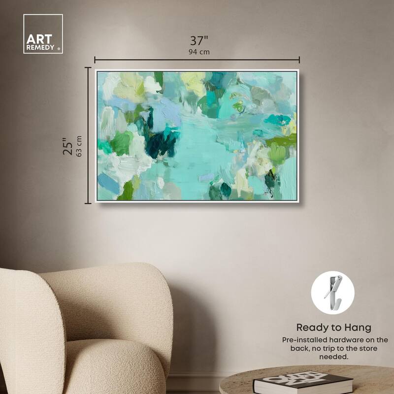 Alista Green Blues Canvas by Art Remedy