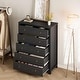 preview thumbnail 13 of 18, Rattan Dresser Storage Cabinet for Bedroom Living Room, Black