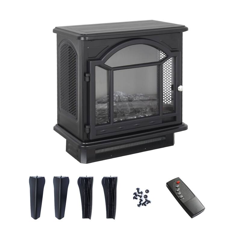 Infrared Electric Stove with Remote Control - Free-Standing Design Crafted from Tempered Glass