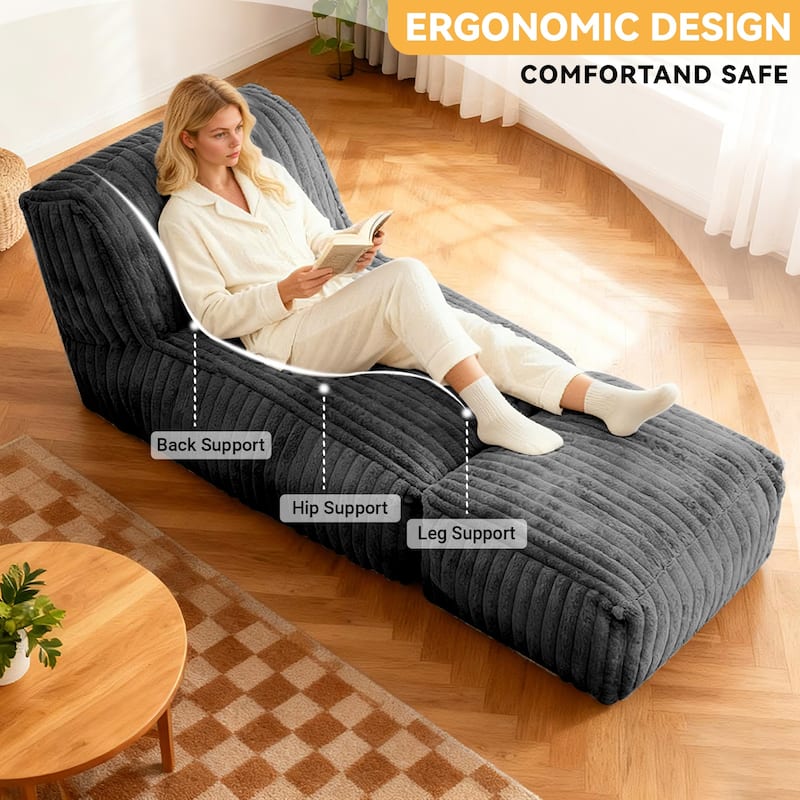 Modular Floor Chaise Lounge - Convertible Sofa Bed for Multi-Scene Relaxation