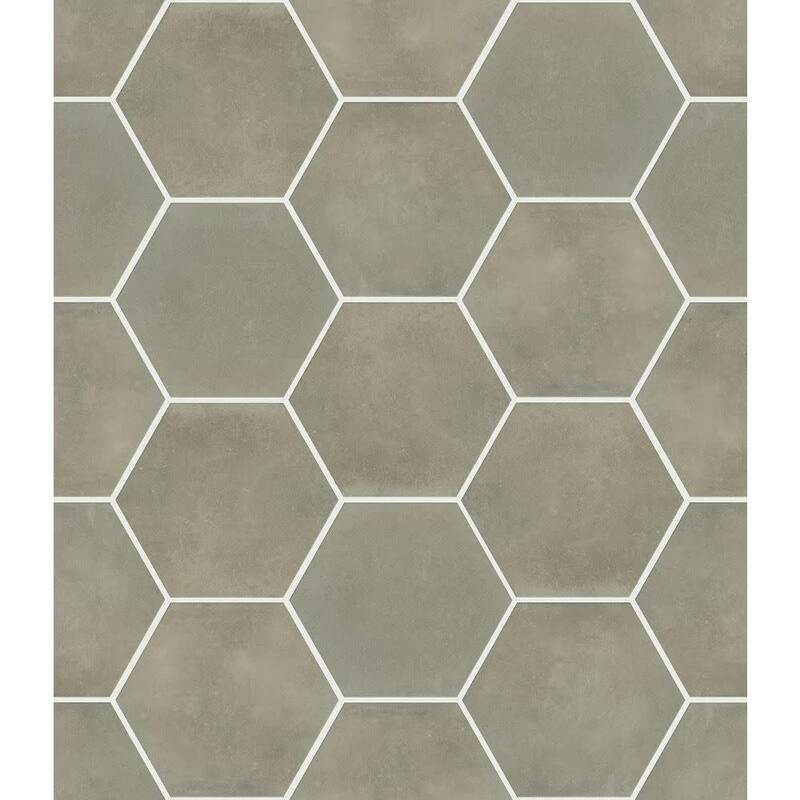 Shaw 493TS Halftone - 9" x 11" Hexagon Floor and Wall Tile - Glossy - Soft Mint