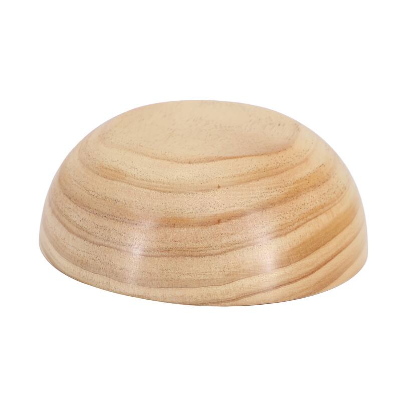 MegaChef 6 Piece 7 Inch Pine Wood Bowl Set in Tan