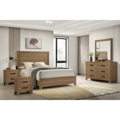 Furniture of America Nyess Modern Chestnut Brown 5-Piece Wood Bedroom Set