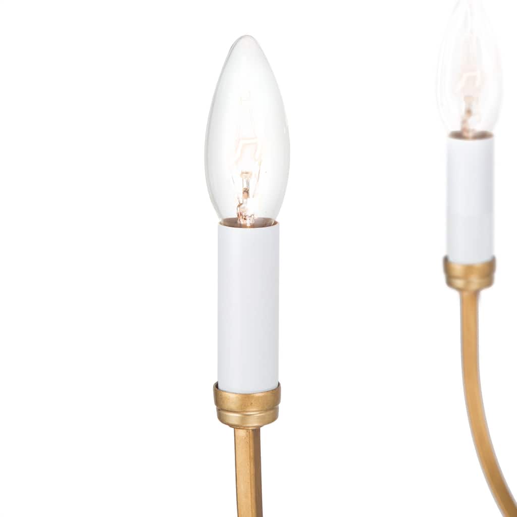 Mid-century Modern Crystal Country 6-light Candle Chandelier for Dining Room