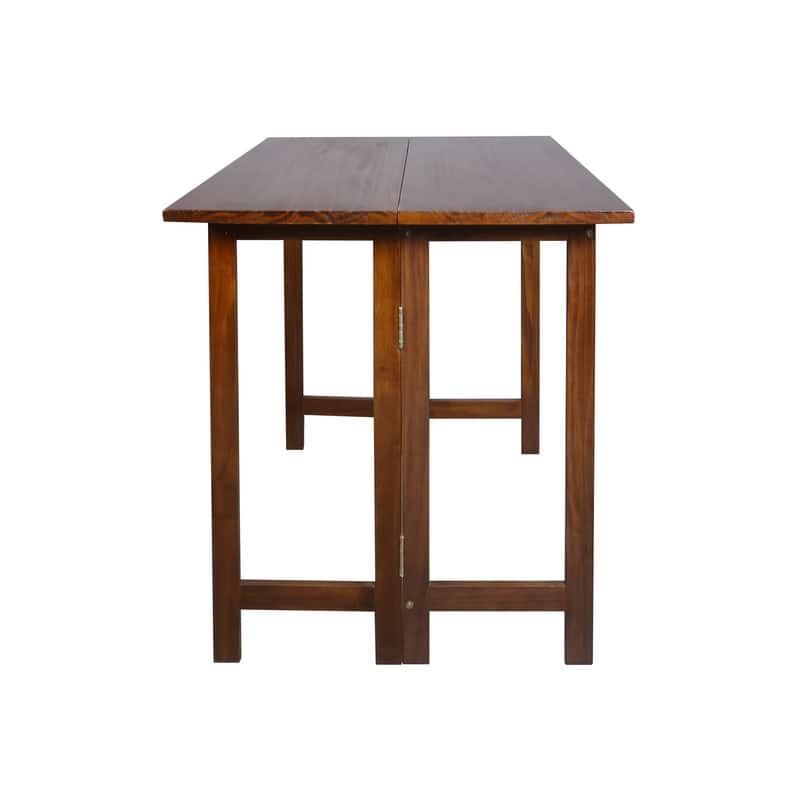 Solid Wood Flip-Top Folding Console to Dining Convertible Table - 40"W x 28"D x 30"H