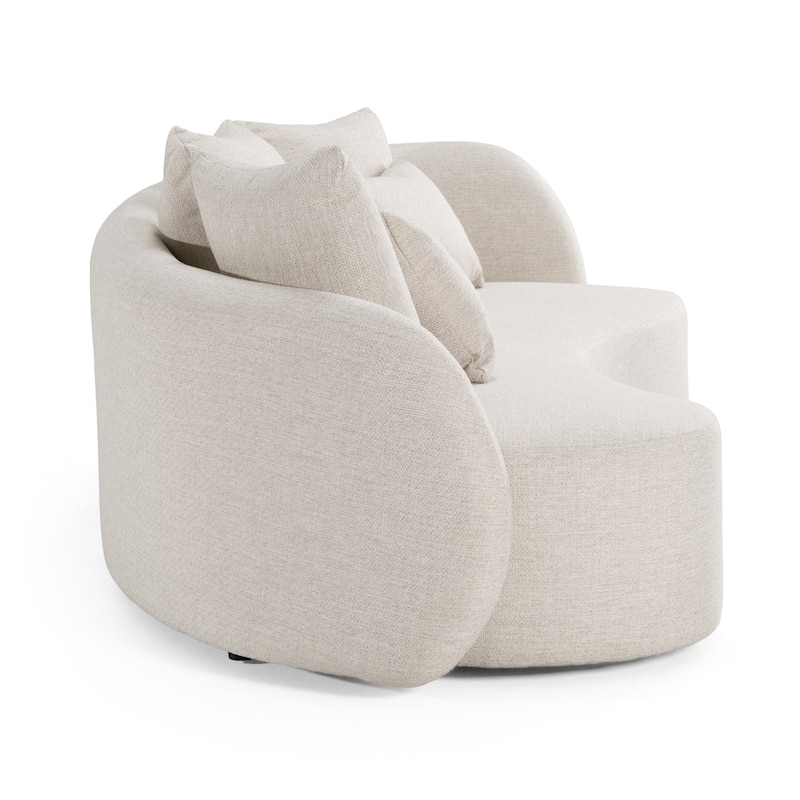 Renava Tabarca Outdoor Beige Fabric 4 Seat Sofa