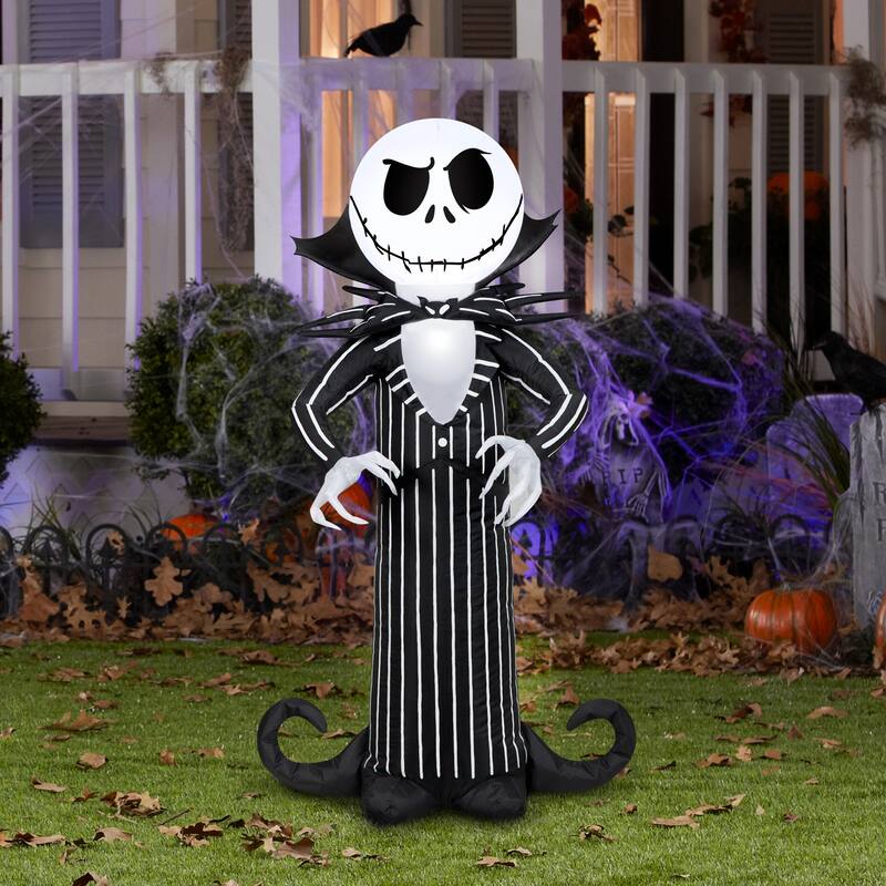 Halloween 3.5 ft. H Airblown Inflatable Jack Skellington w/Stylized Collar