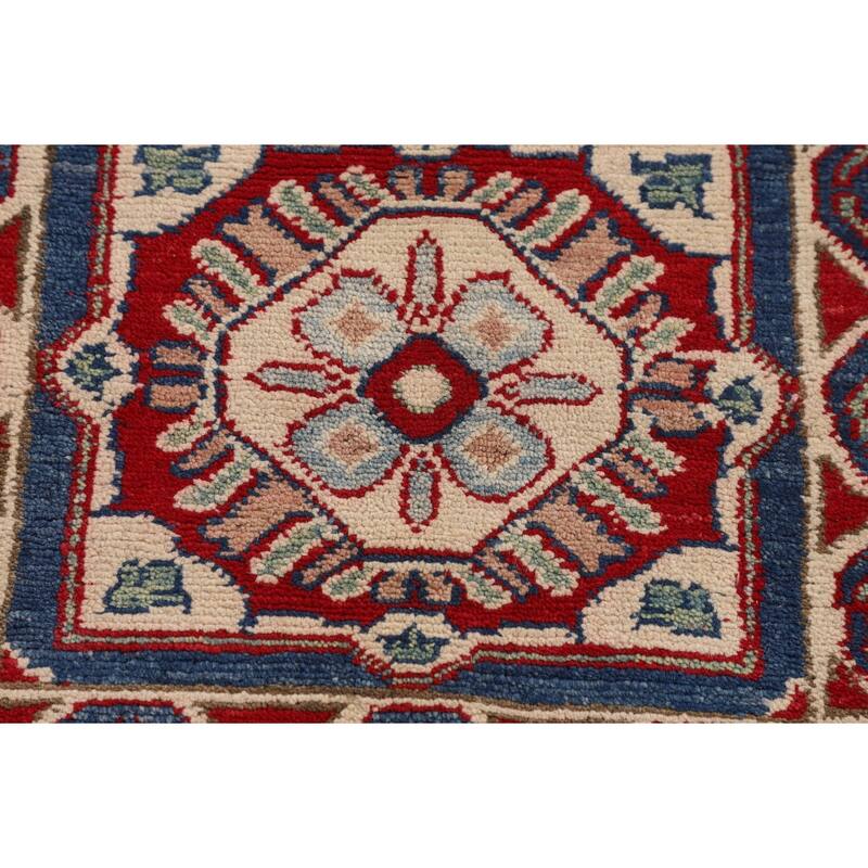 Kazak Oriental Foyer Rug Handmade Bedroom Wool Carpet - 3'5" x 4'10"
