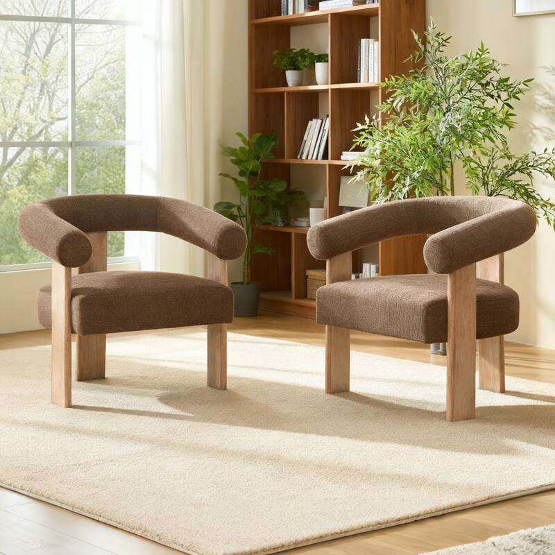 Accent Chair/Armchair Living Room Chair with Solid Wood Frame