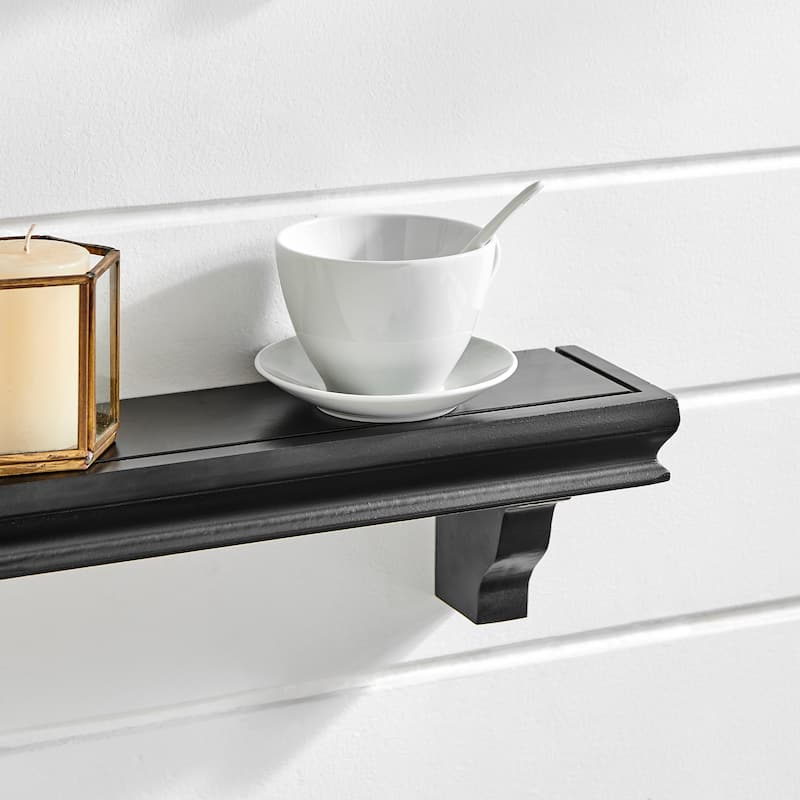 Danya B. 24" Floating Display Ledge Wall Shelves - Set of 2
