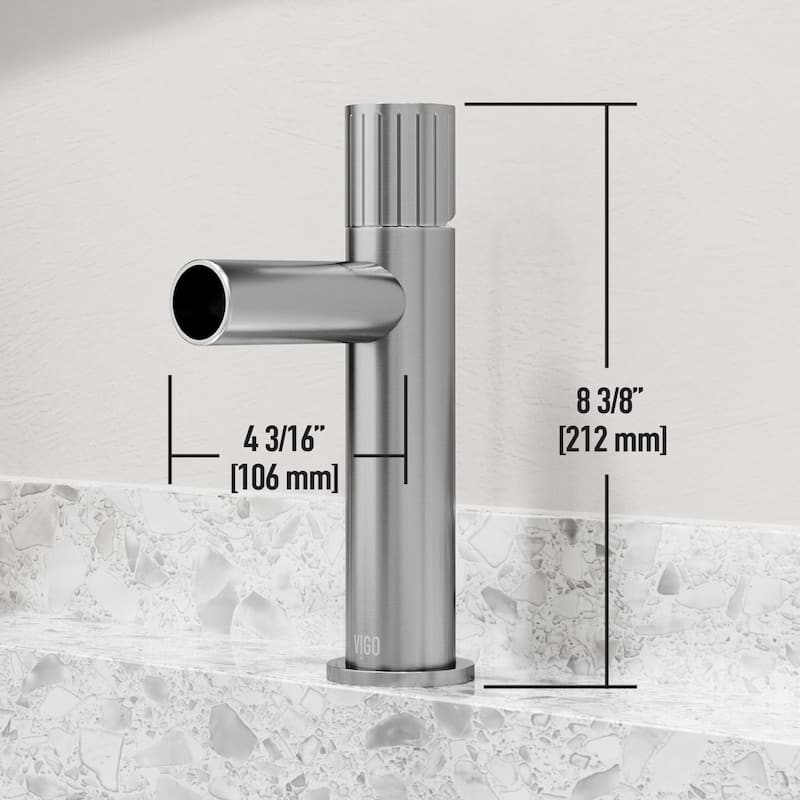 VIGO Ashford 8" H Single Handle Single Hole Bathroom Faucet