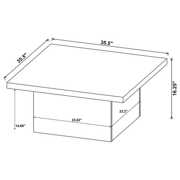 Zetta Square Engineered Wood Coffee Table Mango - On Sale - Bed Bath ...