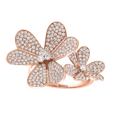 Effy Women's 14K Rose Gold Diamond Ring