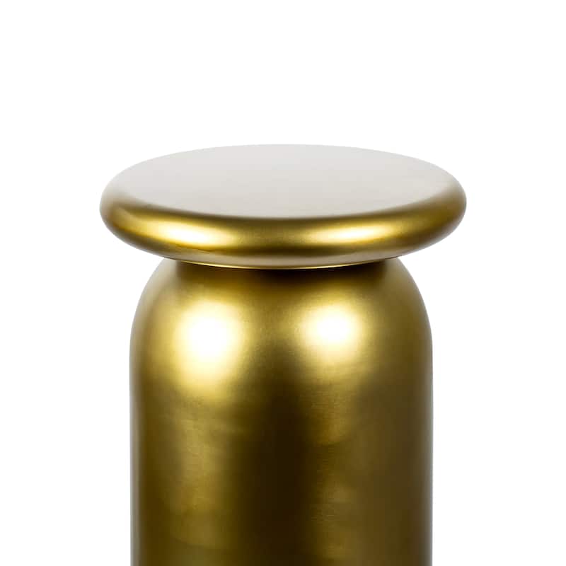 JONATHAN Y Oliver 22.75" Metal Sleek Cylinder Drink Table