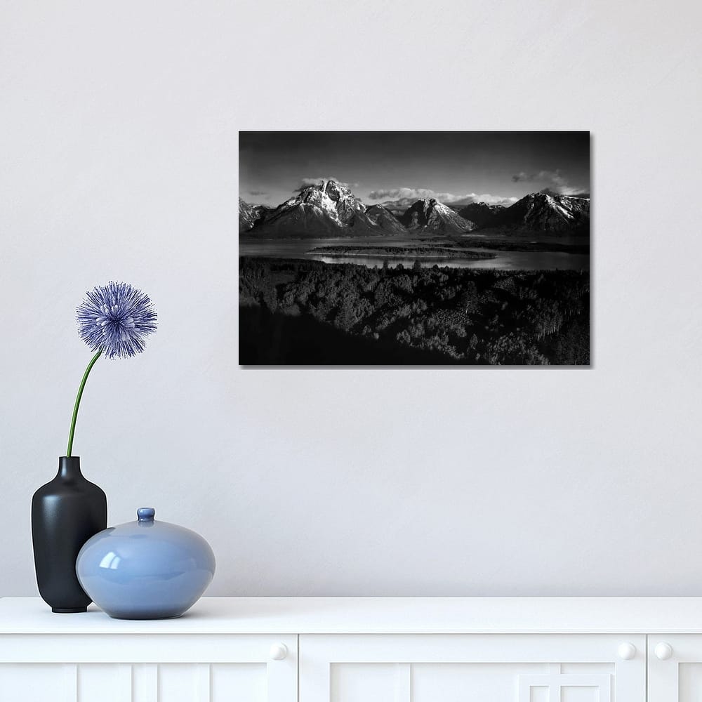 iCanvas "Mt. Moran and Jackson Lake from Signal Hill" by Ansel Adams Canvas Print
