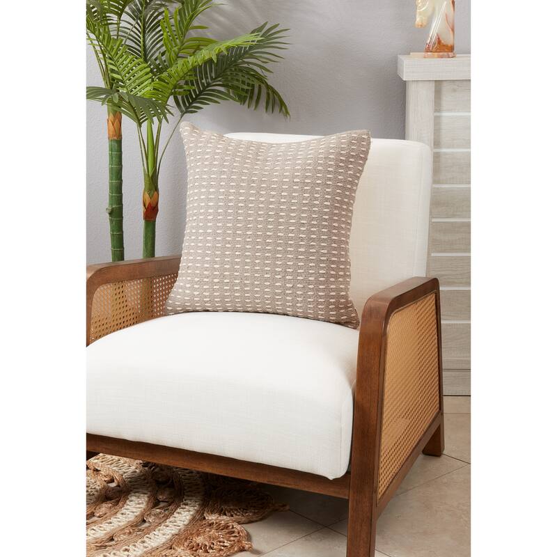 Modern Minimalism Dashed Woven Throw Pillow