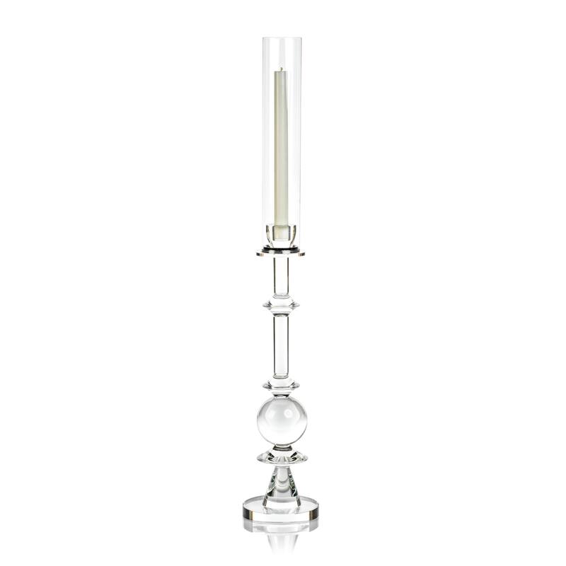 Vadim Crystal Glass Candle Holder - Style C- 29"H