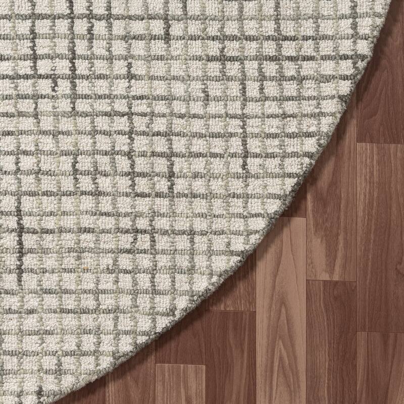 Noah Contemporary Checkered Wool Indoor Area Rug by Sevita