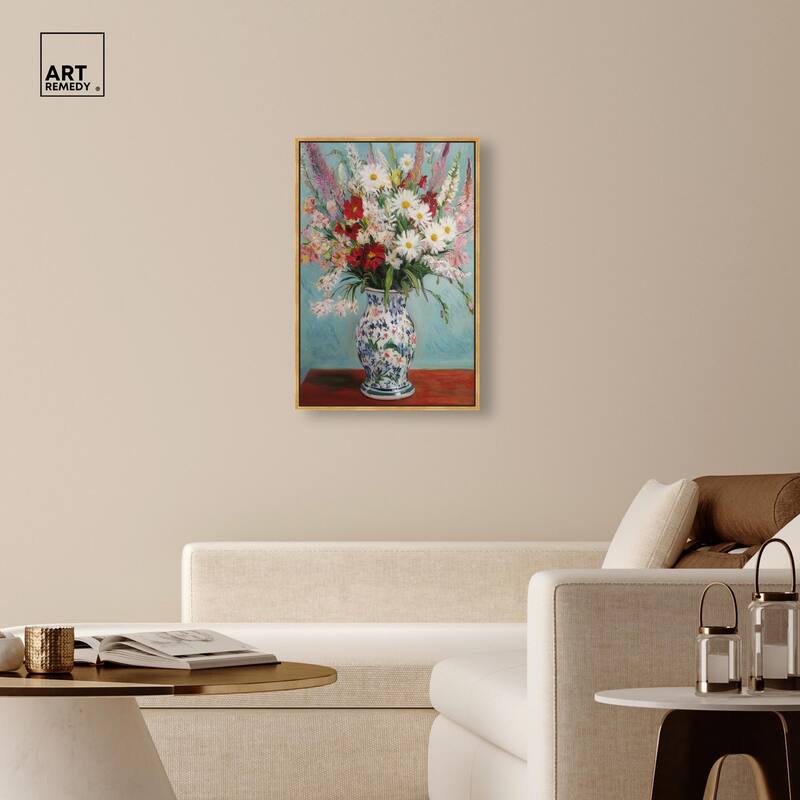 Flowers on a Table Canvas by Art Remedy