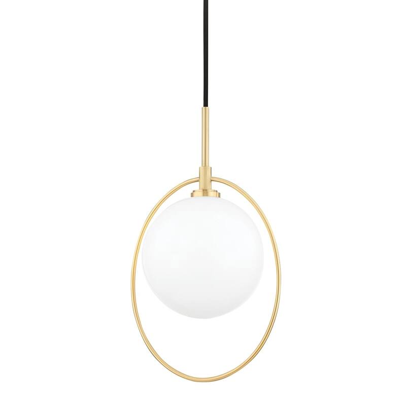 Babette 1 Light Pendant - Aged Brass