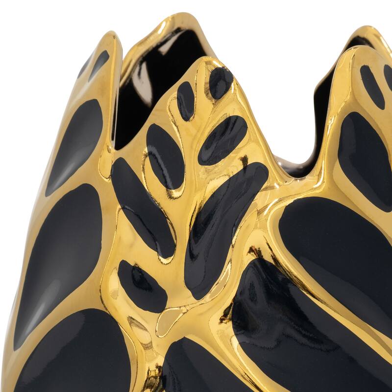 Ceramic Modern Leaf Sculptural Flower Vase