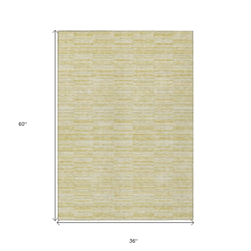 HomeRoots Striped Transitional Rectangle Outdoor Rug