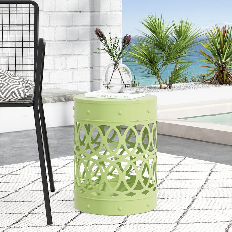 Mellie Outdoor Outdoor Metal Side Table by Christopher Knight Home