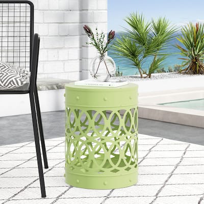Metal end Table -Large ,Green