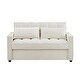 preview thumbnail 18 of 18, Loveseat Couches Chair Velvet Upholstered Sofa with Pull out Multifunctional Sofa Bed and Adjustable Backrest, Plastic Feet
