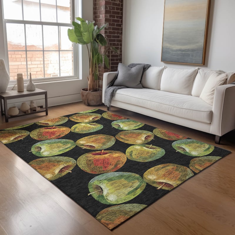 Premium Washable Super Soft Apple Harvest Mayfield Rug - Midnight - 2' 6" x 3' 10" - Rectangle