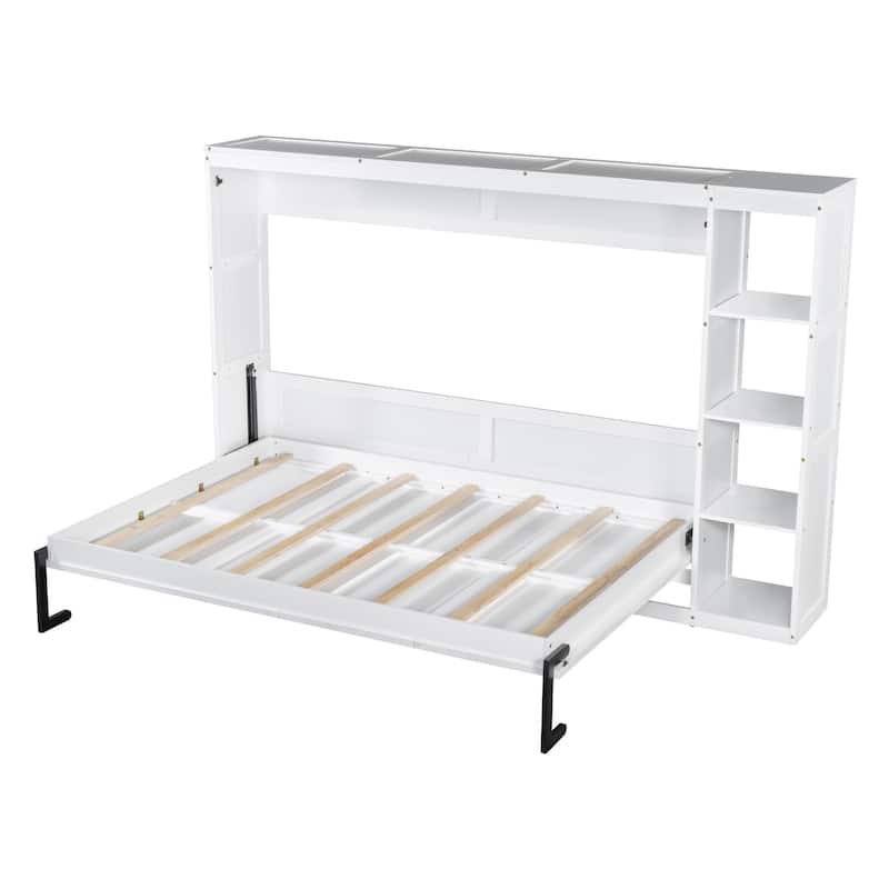 Full Murphy Bed with Bookshelf