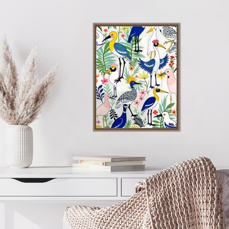 The Aviary Almanac by Uma Gokhale Framed Canvas Wall Art