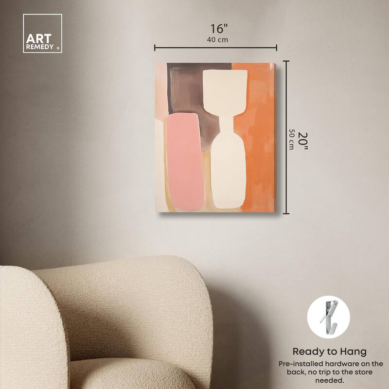 Peach Echoes I Canvas by Art Remedy, Gallery Wrapped