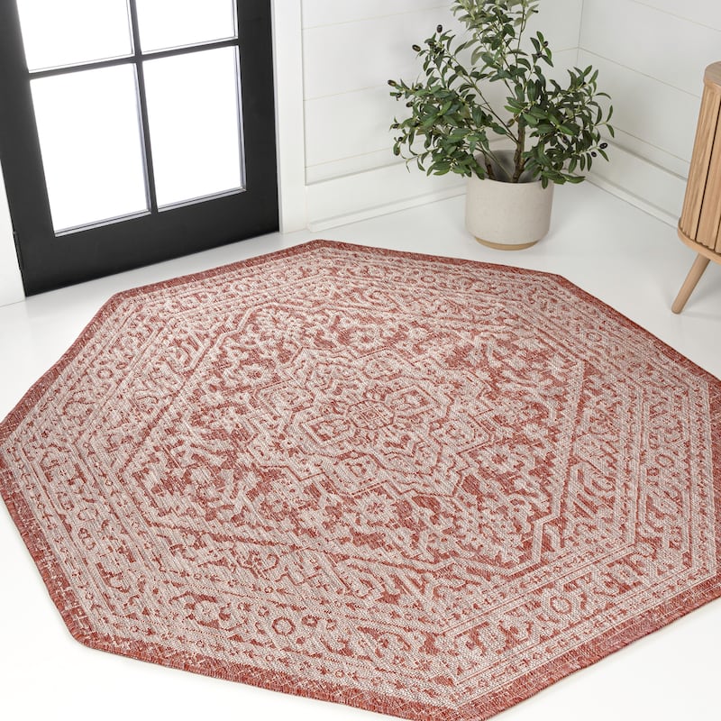 JONATHAN Y Rozetta Medallion Textured Weave Indoor/Outdoor Area Rug