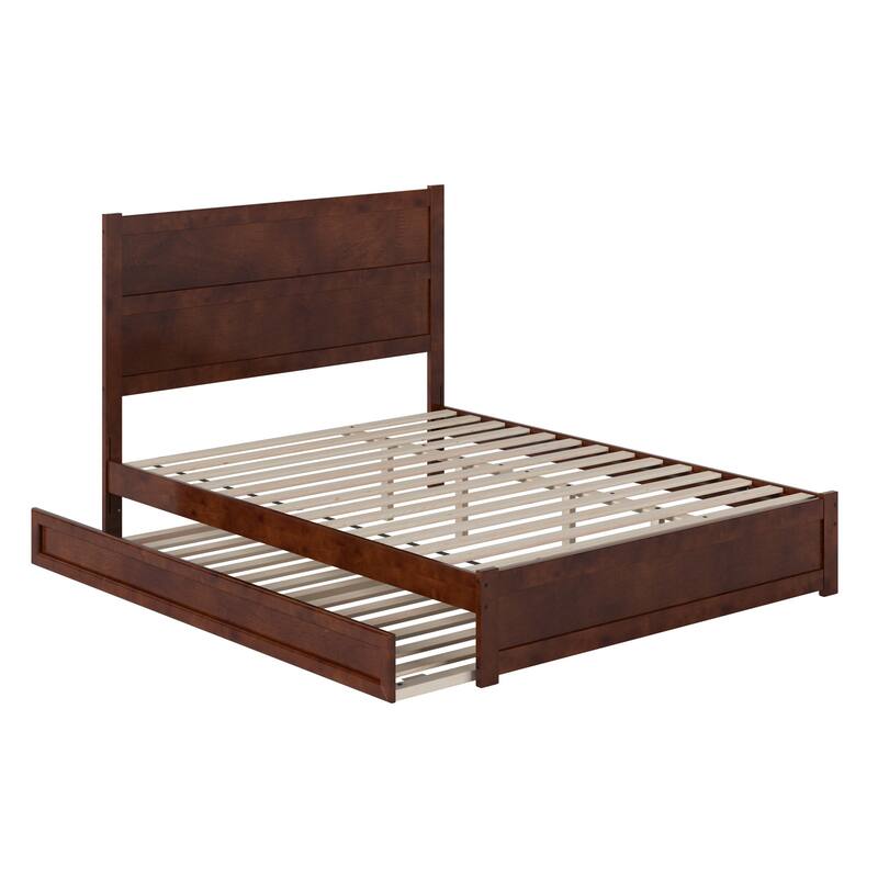 Aveline Wood Platform Bed with Matching Footboard & Trundle