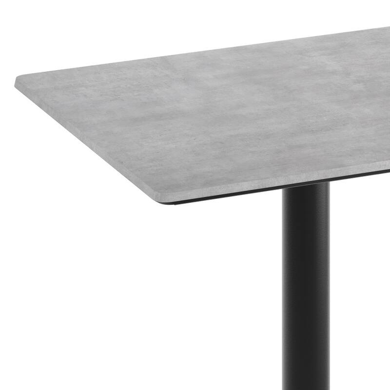 Commercial HPL Tabletop with Bar Height Round Base - 29.75"W x 23.75"D x 42"H
