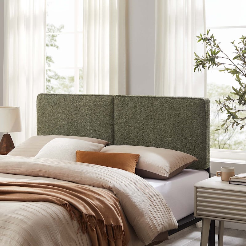Lindee Boucle Fabric Headboard - Oatmeal