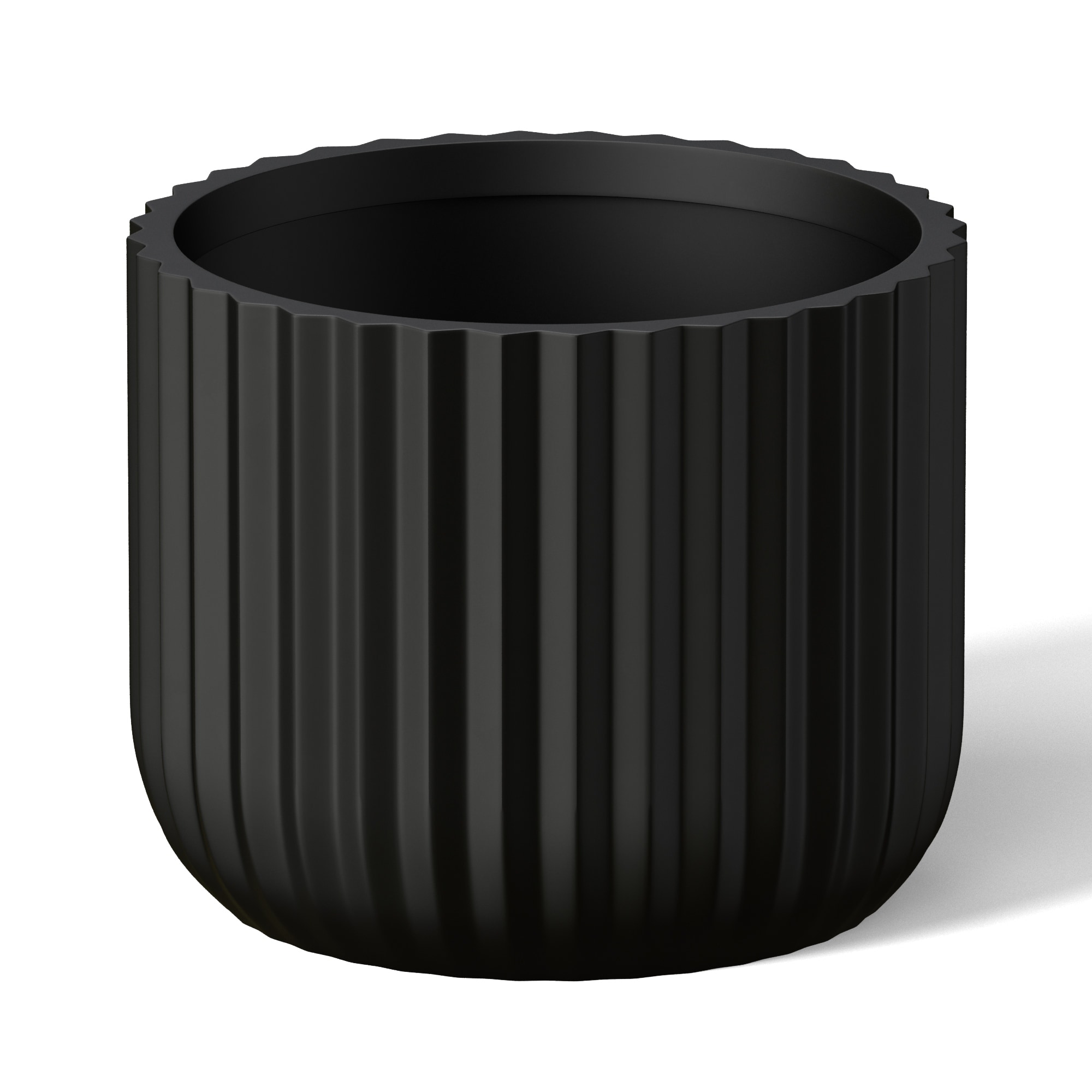 Tall Concrete Round Plant Pots / Large Indoor and Outdoor flower Planters with drainage holes