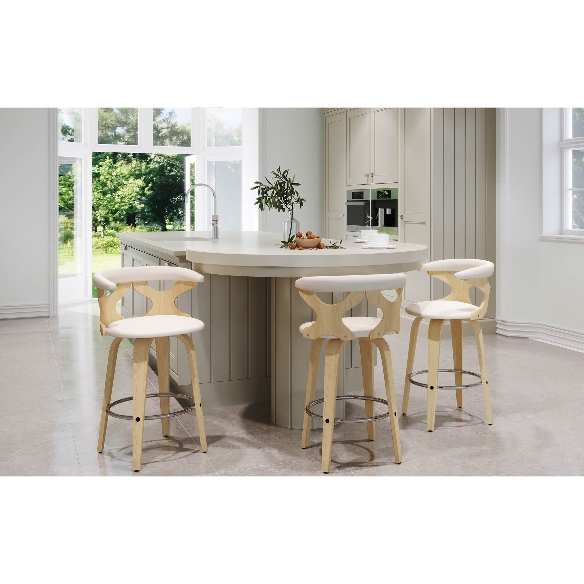Carson Carrington Viby Mid-century Modern Counter Stools (Set ...