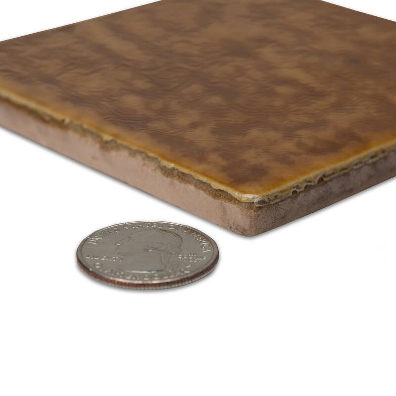 Merola Tile Menorca Rust 4" x 4" Ceramic Wall Tile
