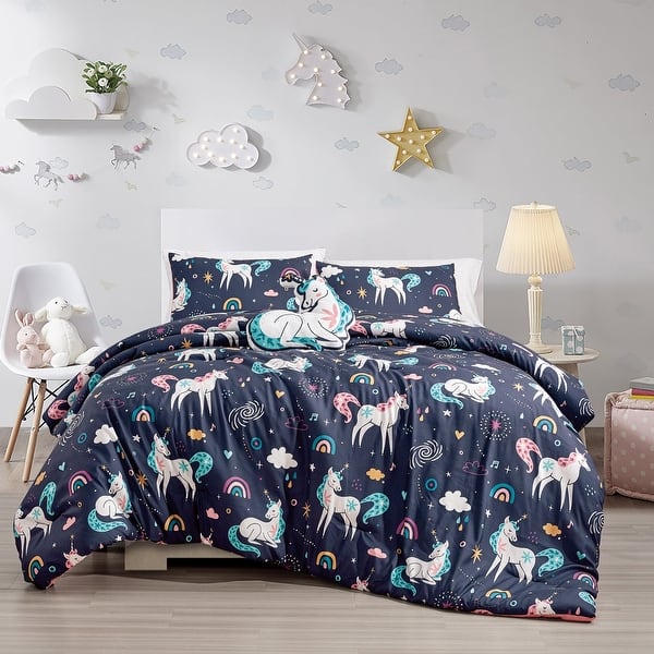 slide 2 of 5, MarCielo Kids Girls Boys Comforter Set Magic Unicorn Full - Queen