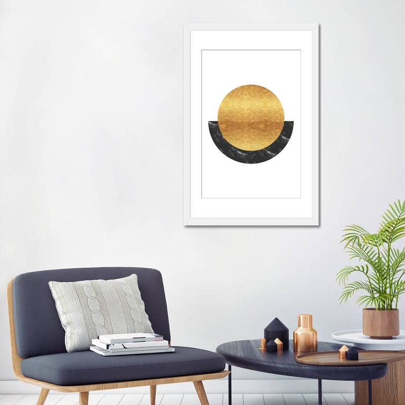 iCanvas "New Gold Sun Rising Abstract" by Nordic Print Studio