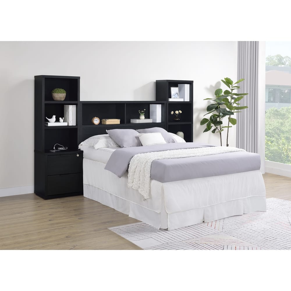 Westpark 3-Piece Bedroom Set Bookcase Headboard