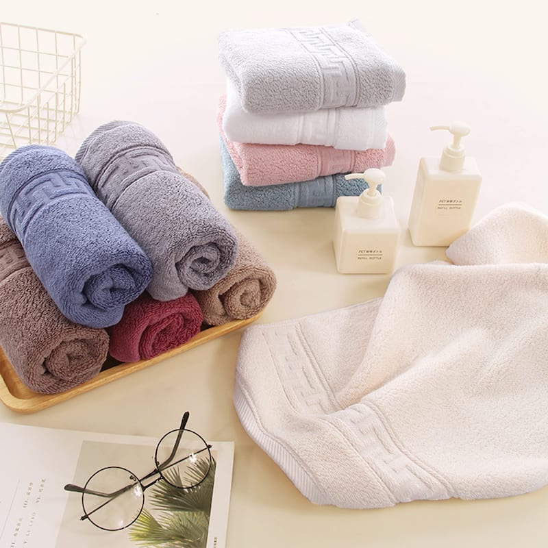 Cotton Hand Towels, 13" x 29" Solid Soft Absorbent Hand Towel for Bathroom, Kitchen