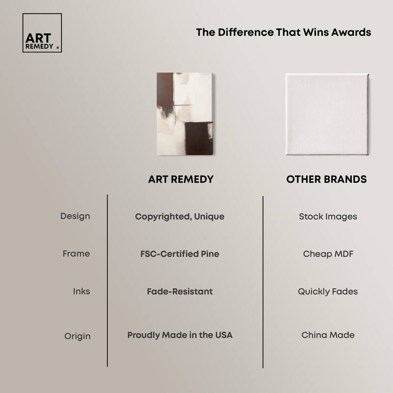 Burgundy and Beige Canvas by Art Remedy, Gallery Wrapped