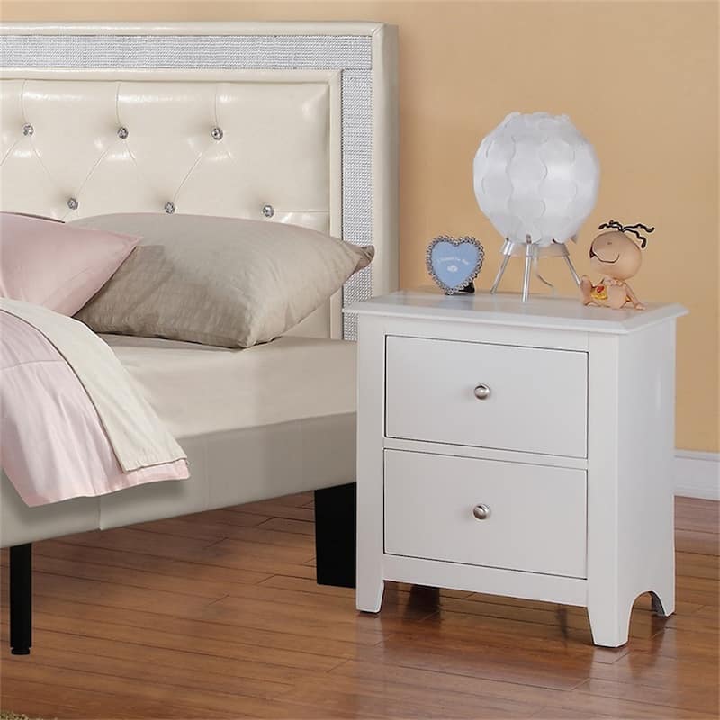 Bedroom Bed Side Table NightstandWooden 2 Drawers Table Nightstands