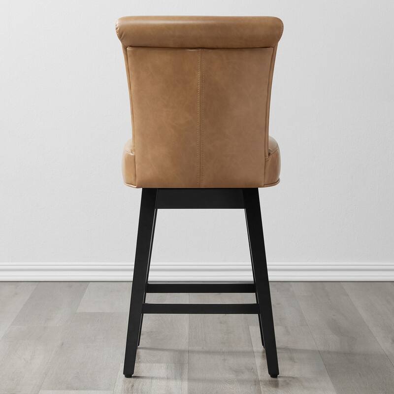 Spruce & Spring Noah Modern Upholstered Counter Height Swivel Barstool Single