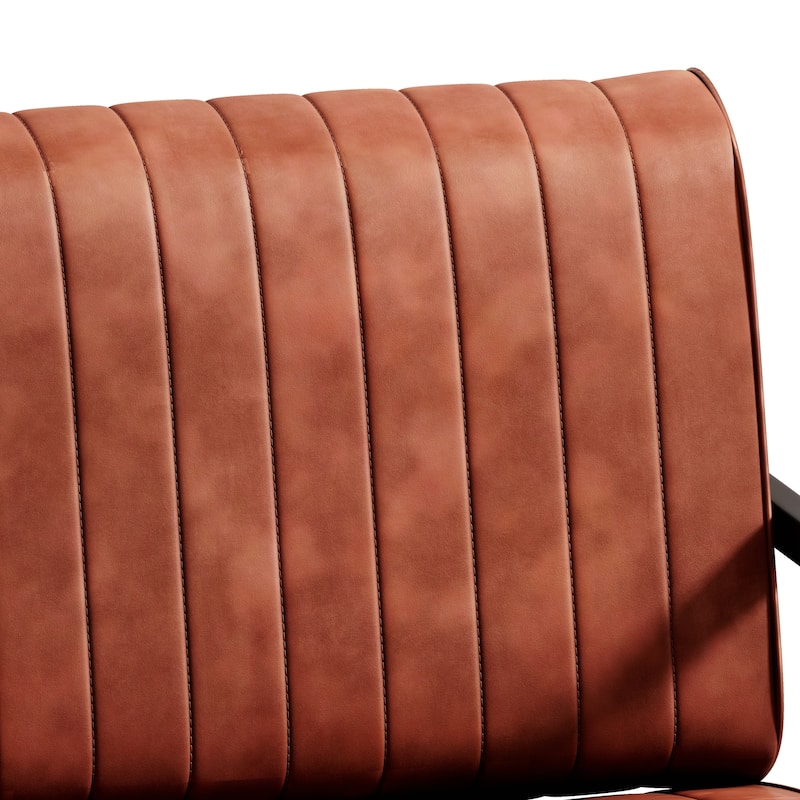 PU Leather Feature Armchair with Metal Frame