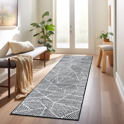 Contemporary Geometric Stripe Area Rug